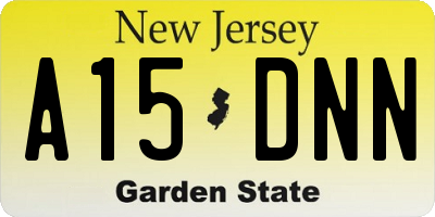 NJ license plate A15DNN