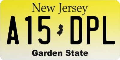 NJ license plate A15DPL