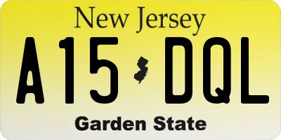NJ license plate A15DQL