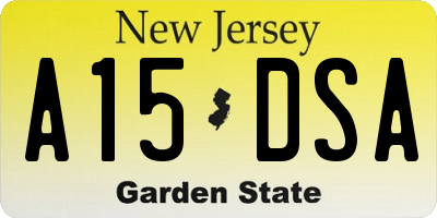 NJ license plate A15DSA