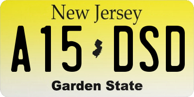 NJ license plate A15DSD
