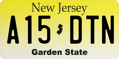 NJ license plate A15DTN