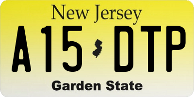 NJ license plate A15DTP