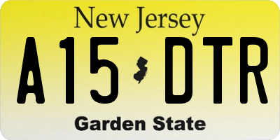 NJ license plate A15DTR