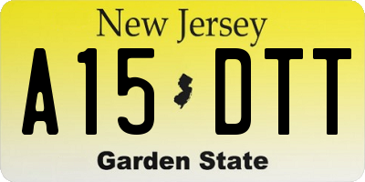 NJ license plate A15DTT