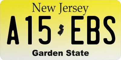 NJ license plate A15EBS
