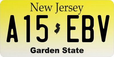 NJ license plate A15EBV
