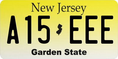 NJ license plate A15EEE