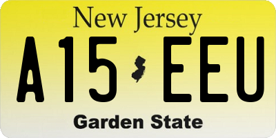 NJ license plate A15EEU