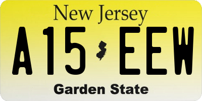 NJ license plate A15EEW