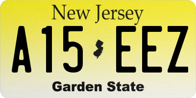 NJ license plate A15EEZ