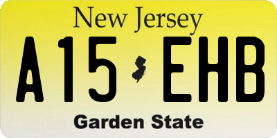 NJ license plate A15EHB