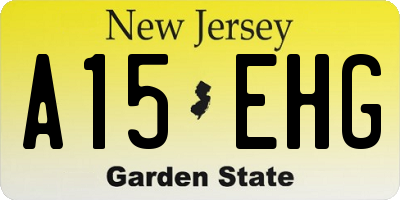 NJ license plate A15EHG