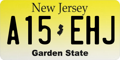 NJ license plate A15EHJ