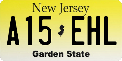 NJ license plate A15EHL