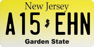 NJ license plate A15EHN