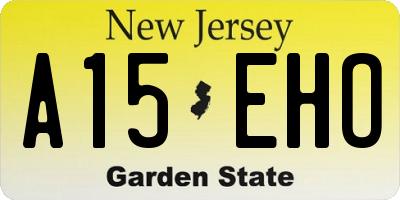 NJ license plate A15EHO
