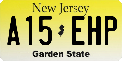 NJ license plate A15EHP