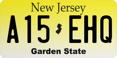 NJ license plate A15EHQ