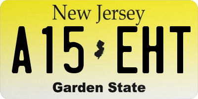 NJ license plate A15EHT