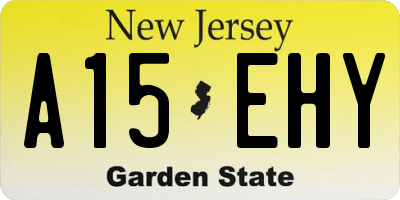 NJ license plate A15EHY