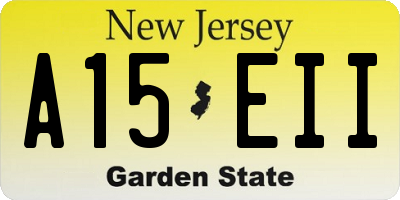 NJ license plate A15EII