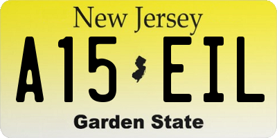 NJ license plate A15EIL