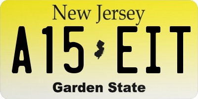 NJ license plate A15EIT