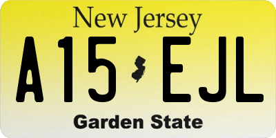 NJ license plate A15EJL