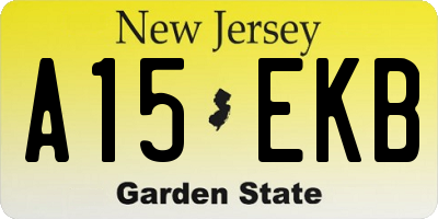NJ license plate A15EKB