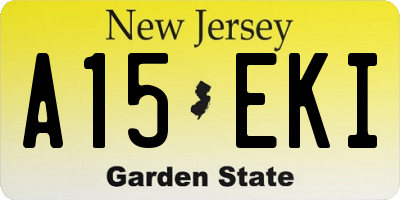 NJ license plate A15EKI