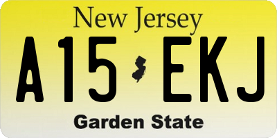 NJ license plate A15EKJ