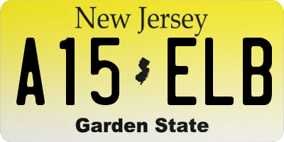 NJ license plate A15ELB