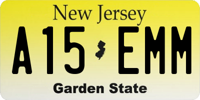 NJ license plate A15EMM