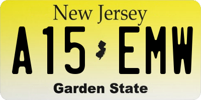 NJ license plate A15EMW