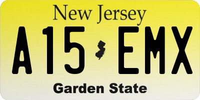NJ license plate A15EMX