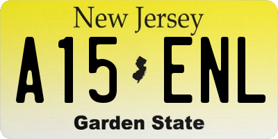 NJ license plate A15ENL