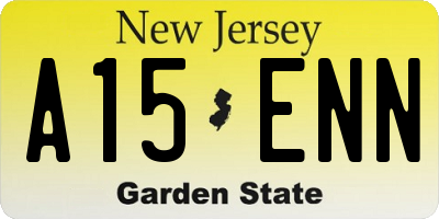 NJ license plate A15ENN