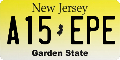 NJ license plate A15EPE