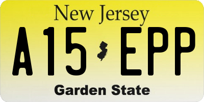 NJ license plate A15EPP