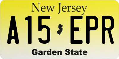 NJ license plate A15EPR