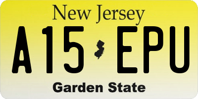 NJ license plate A15EPU