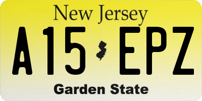 NJ license plate A15EPZ