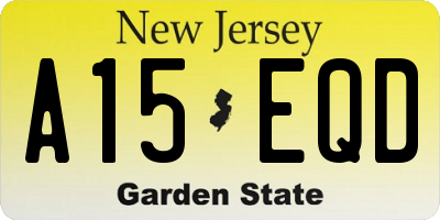 NJ license plate A15EQD