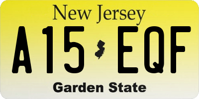 NJ license plate A15EQF