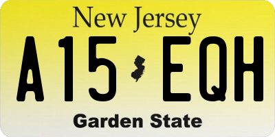NJ license plate A15EQH
