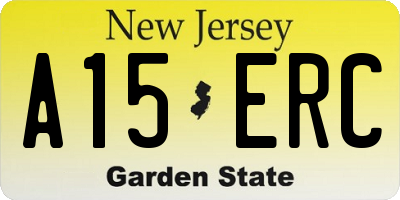 NJ license plate A15ERC