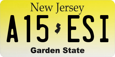 NJ license plate A15ESI