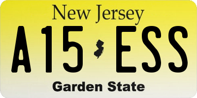 NJ license plate A15ESS