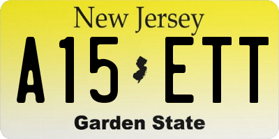NJ license plate A15ETT